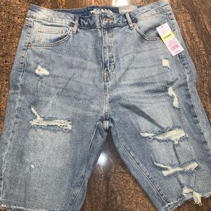 High Rise Denim Bike‎ Short Wild Fable